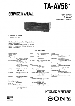 Sony TA-AV581
