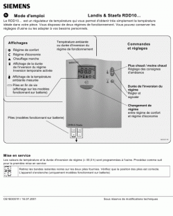 Siemens Landis and Staefa RDD10