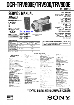 Sony DCR-TRV890E